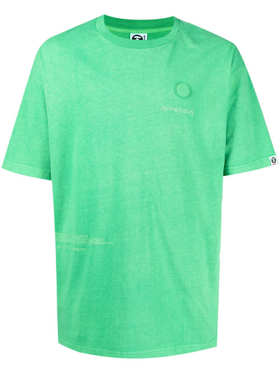 Aape By A Bathing Ape Logo-print Short-sleeved T-shirt In Green