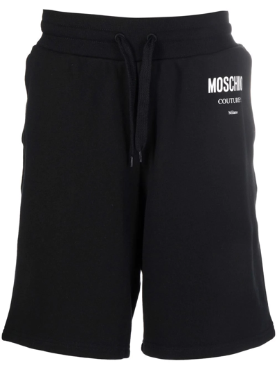 Moschino Logo有机棉泳裤 In Nero