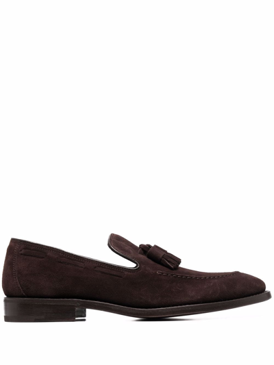 Henderson Baracco Almond-toe Tassel Detail Loafers In Brown