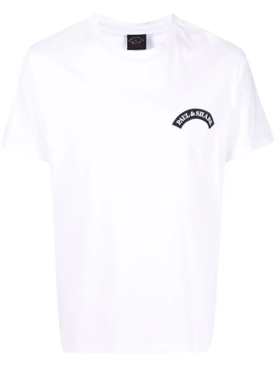 Paul & Shark Save The Sea Cotton T-shirt In White