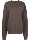 7 Days Active Monday Logo-print Organic-cotton Sweatshirt In Brown