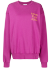 7 Days Active Monday Logo-print Organic-cotton Sweatshirt In Wild Aster