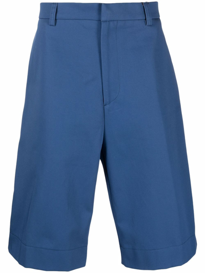 Etro Straight-leg Chino Shorts In Blue