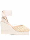 MANEBI WOVEN RAFFIA PLATFORM ESPADRILLES