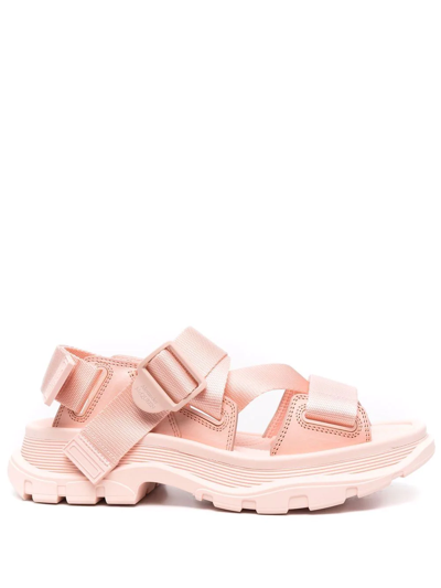 Alexander Mcqueen Chunky Sole Trekking Sandals In Pink