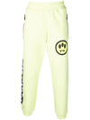 Barrow Logo-print Cotton Track Pants In Yellow