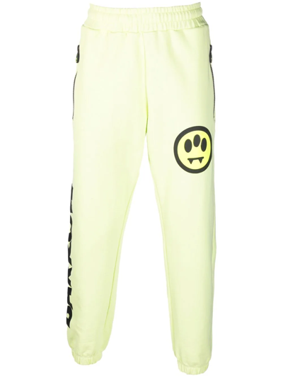 Barrow Logo-print Cotton Track Trousers In Yellow