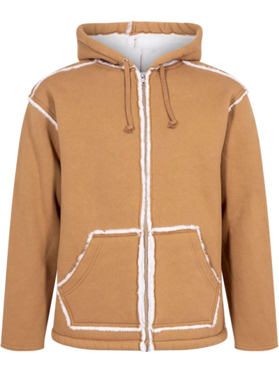 Supreme Faux Shearling Hooded Jacket In Brown | ModeSens