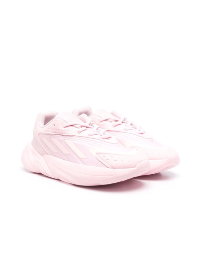 Adidas Originals Adidas Girls' Little Kids' Originals Ozelia Stretch Lace Casual Shoes In Pink