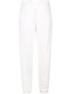 Moncler Logo-embroidered Cotton-jersey Track Pants In White