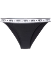 Chiara Ferragni Womens Logomania Black Stretch Fabric Bikini Briefs