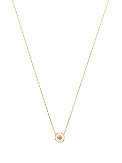 Tory Burch Logo Pendant Necklace In Gold