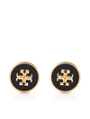 Tory Burch Kira Logo Colored Disc Stud Earrings In 720
