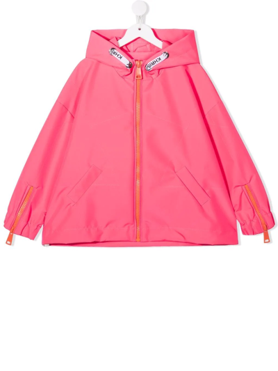 Khrisjoy Kids' Zip-fastening Rain Jacket In Pink
