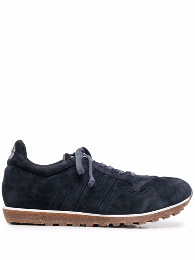 Alberto Fasciani Panelled Lace-up Sneakers In Blue
