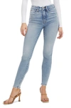 Good American Good Legs Destroyed Hem Ankle Skinny Jeans In Blue664