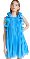 Amur Women's Mimi Plissé Minidress In Aquarius Blue