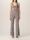 Chiara Ferragni Flower Love Jumpsuit In Stretch Fabric In 彩色