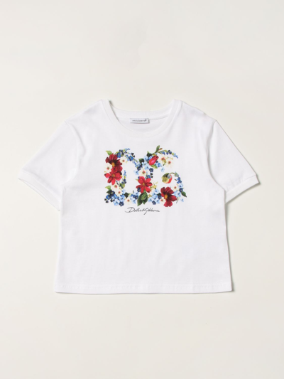 Dolce & Gabbana Kids' T-shirt With Logo In White