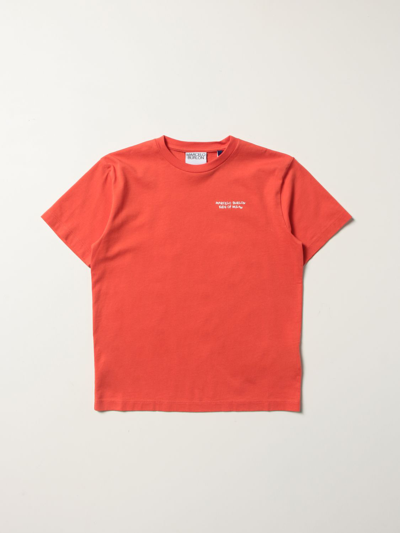 Marcelo Burlon County Of Milan Kids' County Of Milan T-shirt In Cotton With Logo In Red