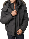 Marc New York Men's Umbra Faux Fur-trim Down Parka In Charcoal