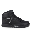 Troop Men's Delta Logo High-top Sneakers In Black White