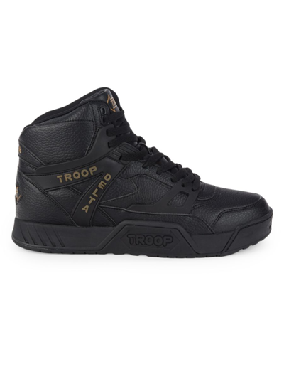 Troop Men's Delta Logo High-top Sneakers In Black Gold