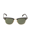 Ray Ban Standard Clubmaster Blue Light Blocking 51mm Sunglasses In Black