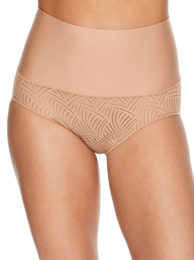 Maidenform Tame Your Tummy Tailored Brief In Beige Swing Lace