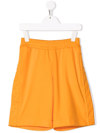 Fendi Logo-stripe Knee-length Shorts In Orange