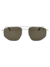 Mykita Shinysilver Rawgreen Solid Nylon Sunglasses In 051 Shinysilver Rawgreen Solid