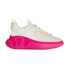 Balmain B-runner Mesh-panel Sneakers In Blanc Rose Fluo