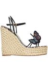 SOPHIA WEBSTER RIVA BUTTERFLY-APPLIQUÉ ESPADRILLE WEDGES