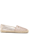 Michael Michael Kors Kendrick Monogram-print Espadrilles In Gold