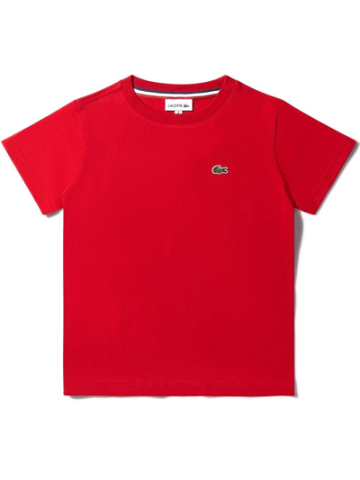 Lacoste Kids' Boys' Sport Breathable Cotton Blend T-shirt - 10 Years In Red