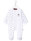 AIGNER LOGO-PRINT COTTON BABYGROW