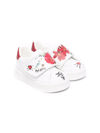 DOLCE & GABBANA FLORAL-PRINT TOUCH-STRAP SNEAKERS