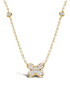 PRAGNELL 18KT YELLOW GOLD BUTTERFLY DIAMOND PENDANT NECKLACE