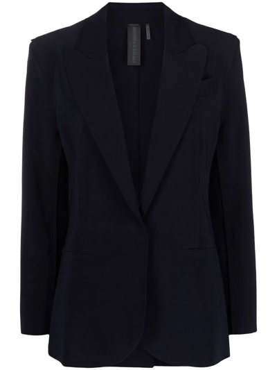 Norma Kamali Single-breasted Tailored Blazer In Blue