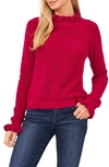 Cece Ruffle Sweater In Plumeria