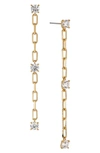 Nadri Zoe Linear Chain Drop Earrings In Gold