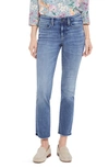 NYDJ SHERI HIGH RISE FRAY HEM SLIM ANKLE JEANS