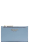 Kate Spade Small Spencer Slim Leather Bifold Wallet In Morning Sky