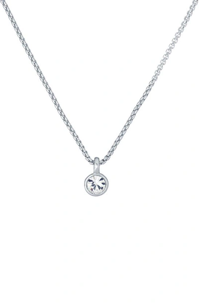 Ted Baker Sininaa Crystal Pendant Necklace In Silver