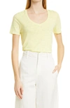 Atm Anthony Thomas Melillo Short Sleeve V-neck Tee In Sunshine