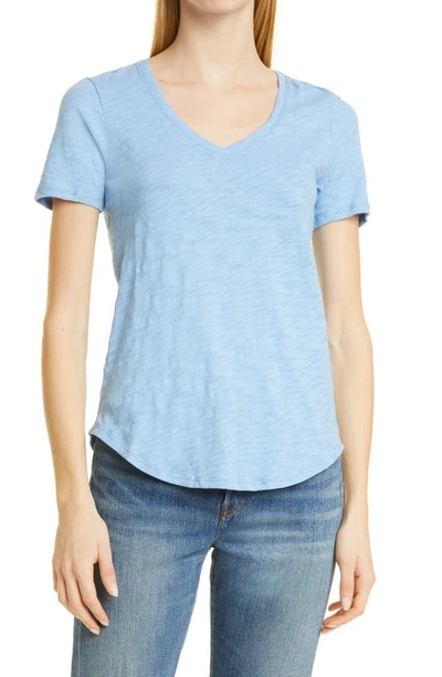 Atm Anthony Thomas Melillo Short Sleeve V-neck Tee In Ps16 Blue