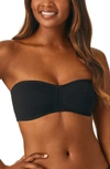 ON GOSSAMER CABANA STRAPLESS COTTON BLEND BANDEAU