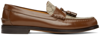 Gucci Kaveh Gg-canvas And Leather Loafers In Brown