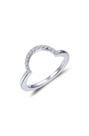 Lafonn Simulated Diamond Half Moon Ring In White