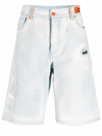 Heron Preston Code 8000 Hammer Bermuda In Blue